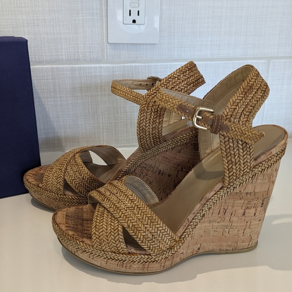 Stuart Weitzman Minx Sandal Wedges - Picture 5 of 9
